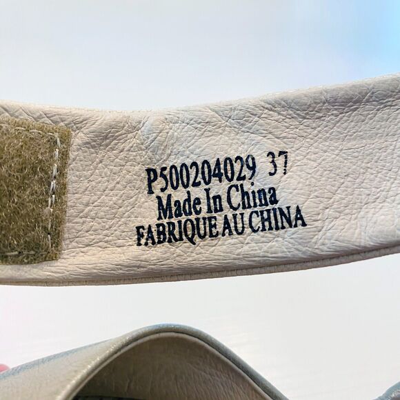 FLY London Women's Yula White Pearl Leather Wedge Pumps EU Size 37 US 6.5 / 7 - Picture 10 of 11